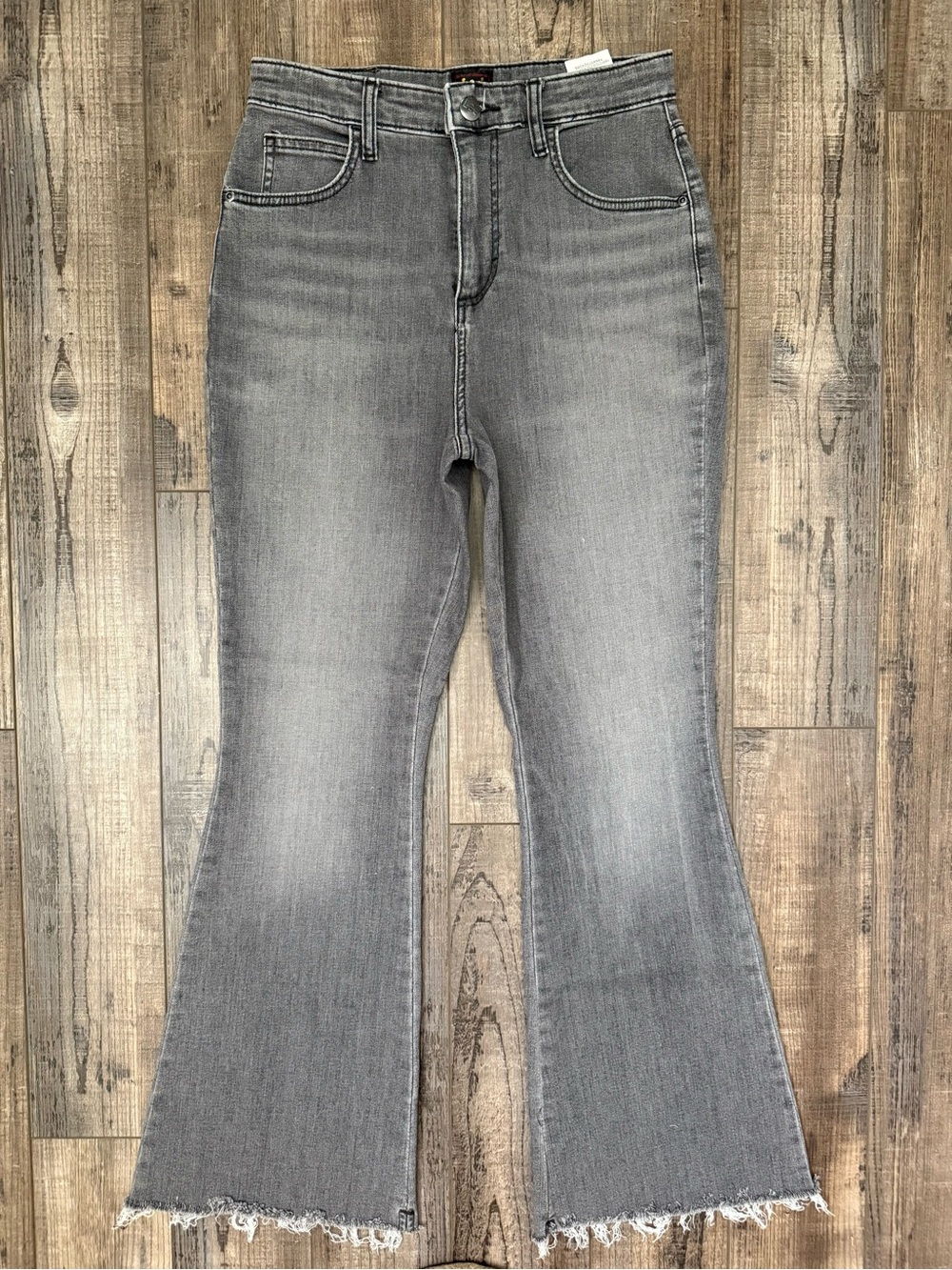 Lee Women’s High-Rise Gray Washed Black Flare Jeans 8M